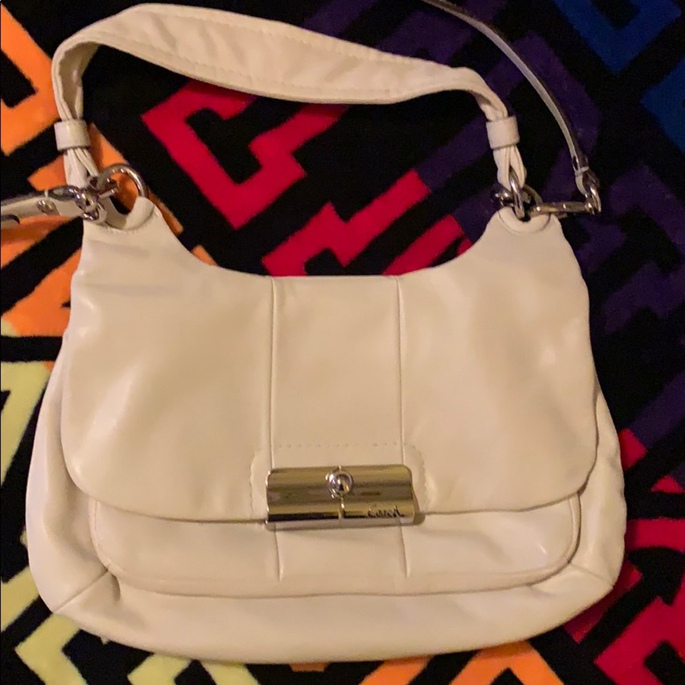 FLASH SALE TODAY ONLY-Coach cream leather shoulder